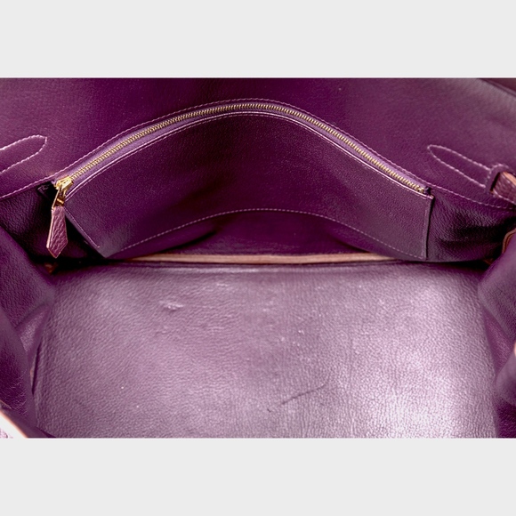 HERMES Raisin Togo Birkin 35cm Gold Hardware - Picture 7 of 11